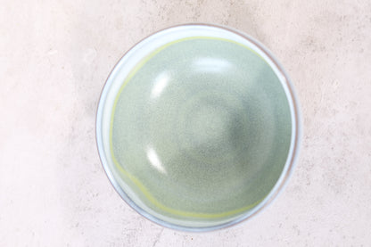 Japanese ceramic bowl with green glaze