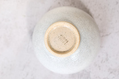 Japanese ceramic bowl with white crackle glaze