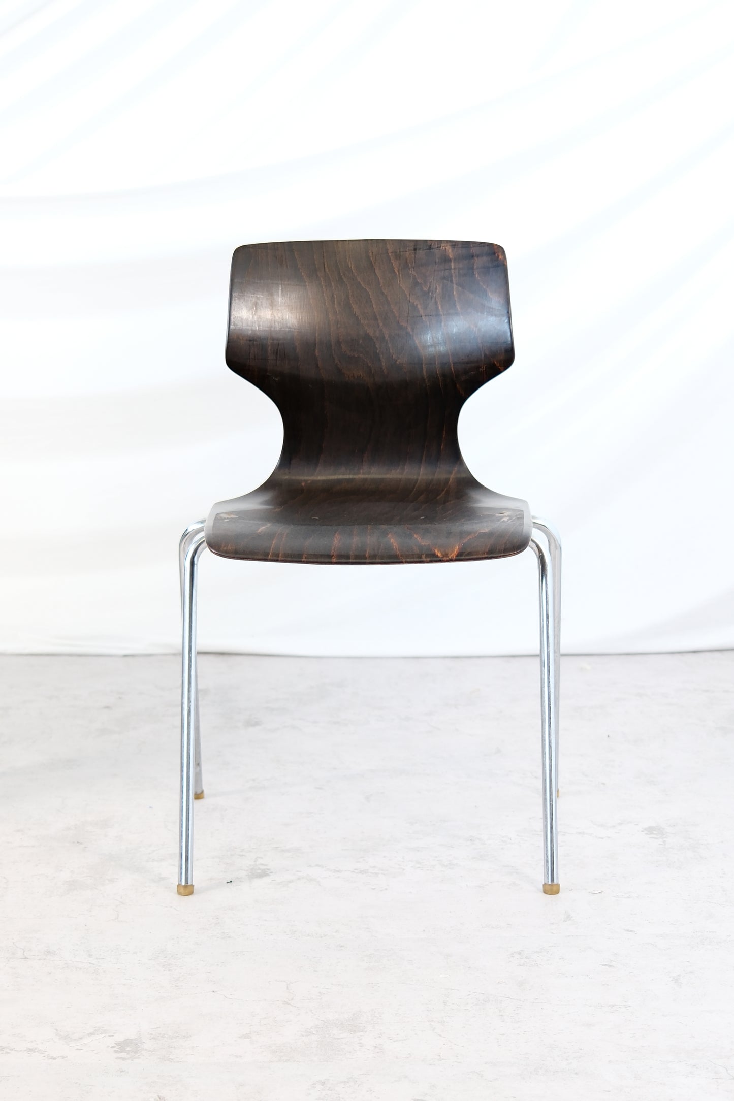 Flötotto Pagholz 1970s Vintage Chrome and Wood Chairs