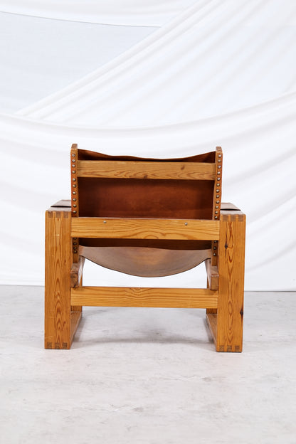 Vintage Pine Safari Chairs 1970s (2pcs)