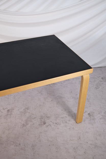 Artek 82A Table, Black Linoleum, Alvar Aalto