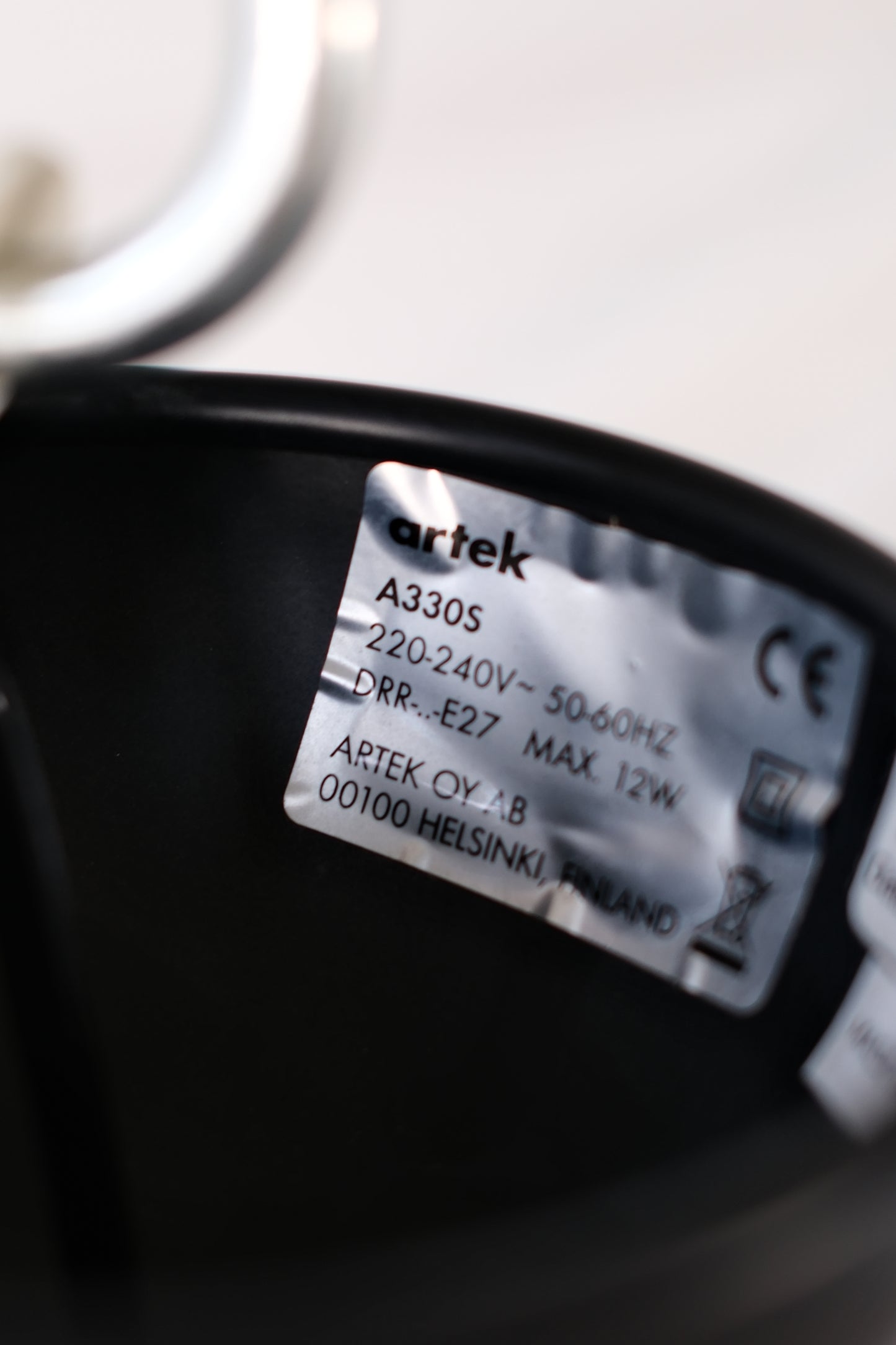 Aalto A330S Golden Bell Pendant Lamp, Black