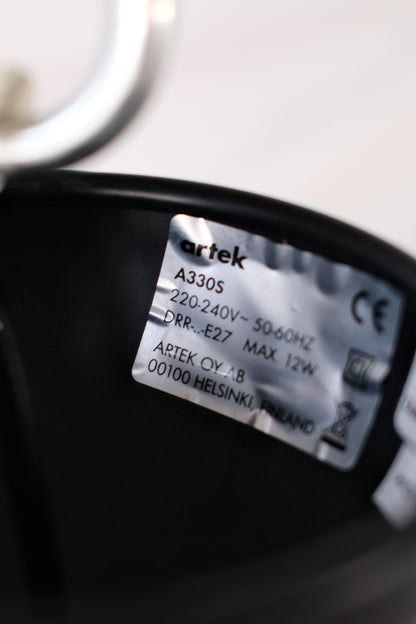 Aalto A330S Golden Bell Pendant Lamp, Black