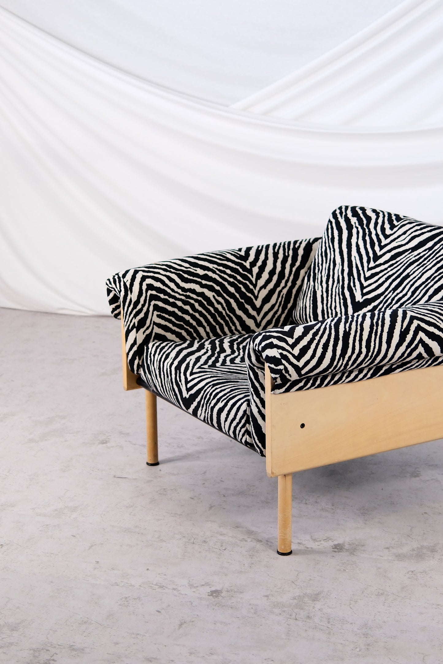 Yrjö Kukkapuro Ateljee Armchair with Zebra Upholstery, 1960s