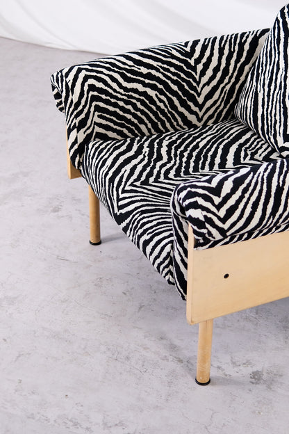 Yrjö Kukkapuro Ateljee Armchair with Zebra Upholstery, 1960s