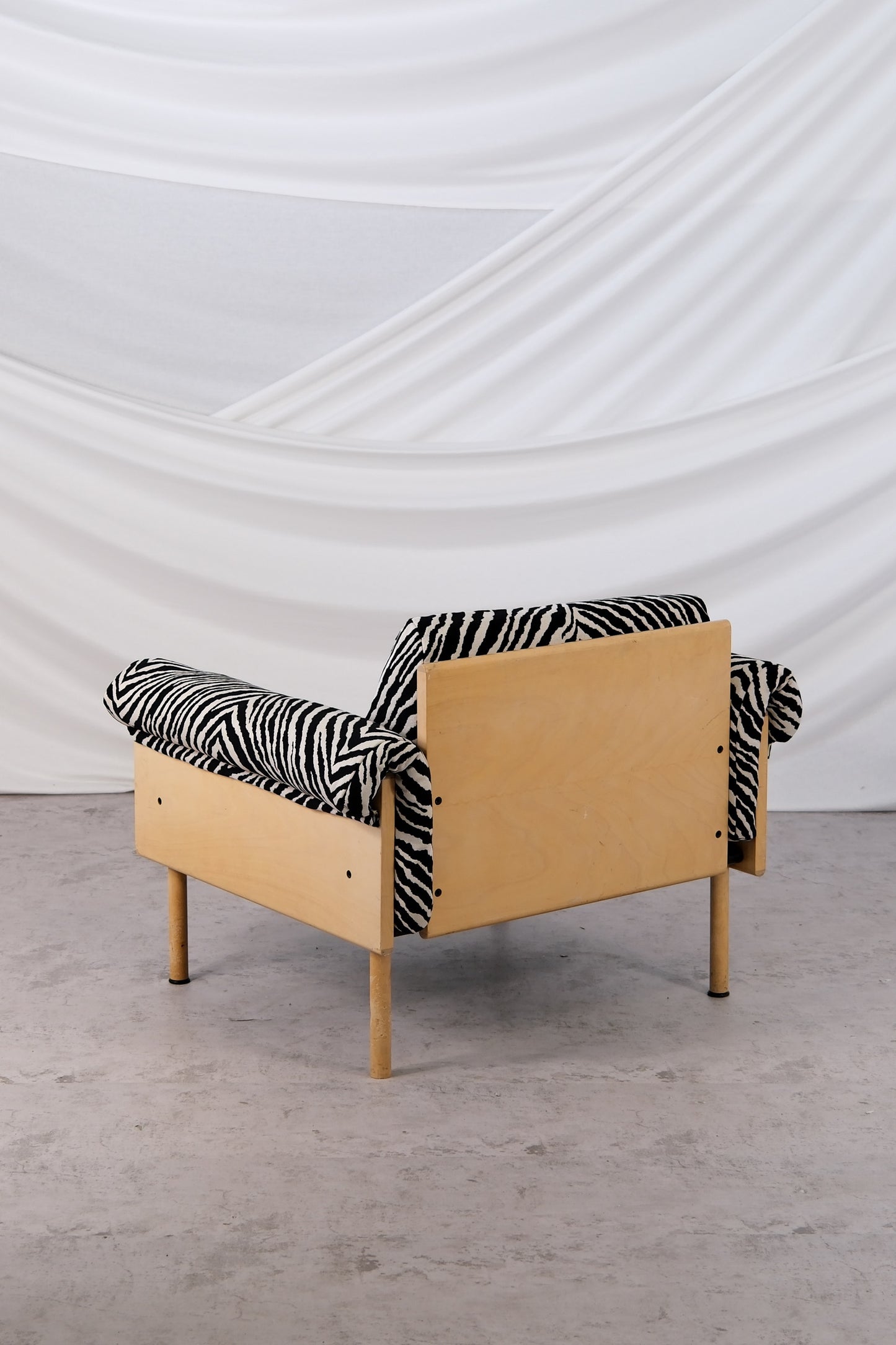 Yrjö Kukkapuro Ateljee Armchair with Zebra Upholstery, 1960s