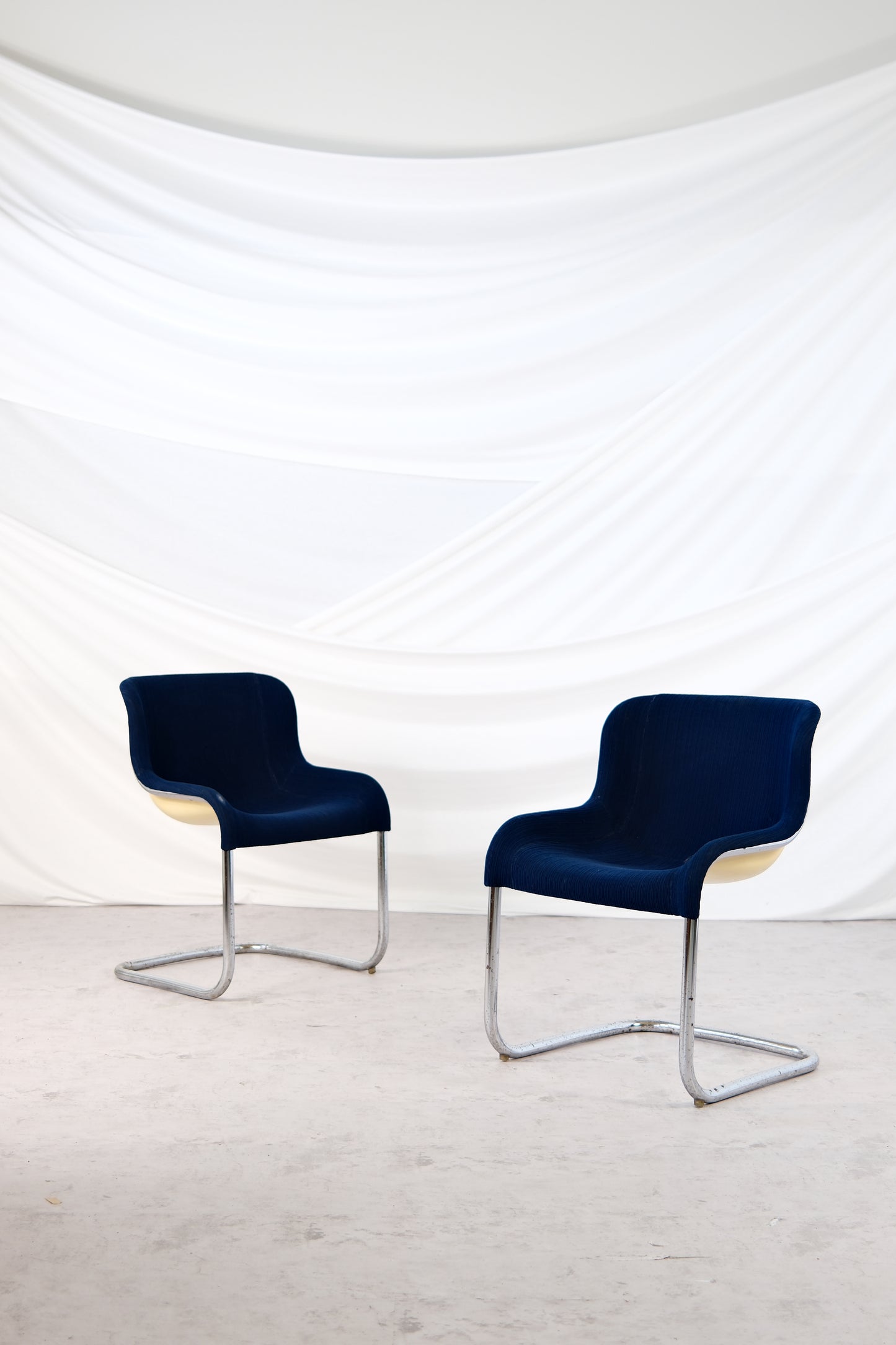 Elefantti Chairs by Esko Pajamies, Asko Finland, 1970s (blue)