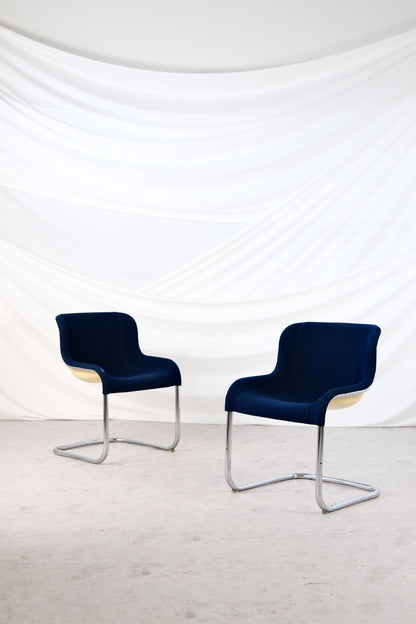 Elefantti Chairs by Esko Pajamies, Asko Finland, 1970s (blue)