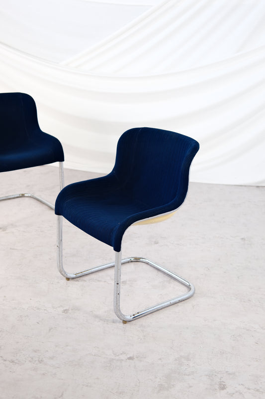Elefantti Chairs by Esko Pajamies, Asko Finland, 1970s (blue)