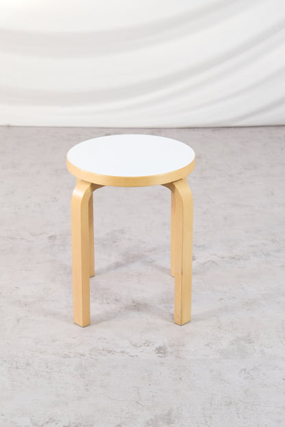 Artek E60 stool, White Laminate 2002