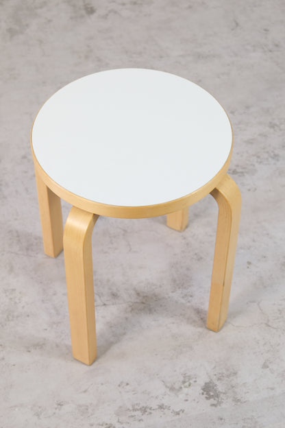 Artek E60 stool, White Laminate 2002
