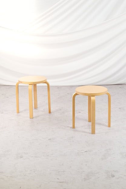Artek E60 Stools, Birch 1980s