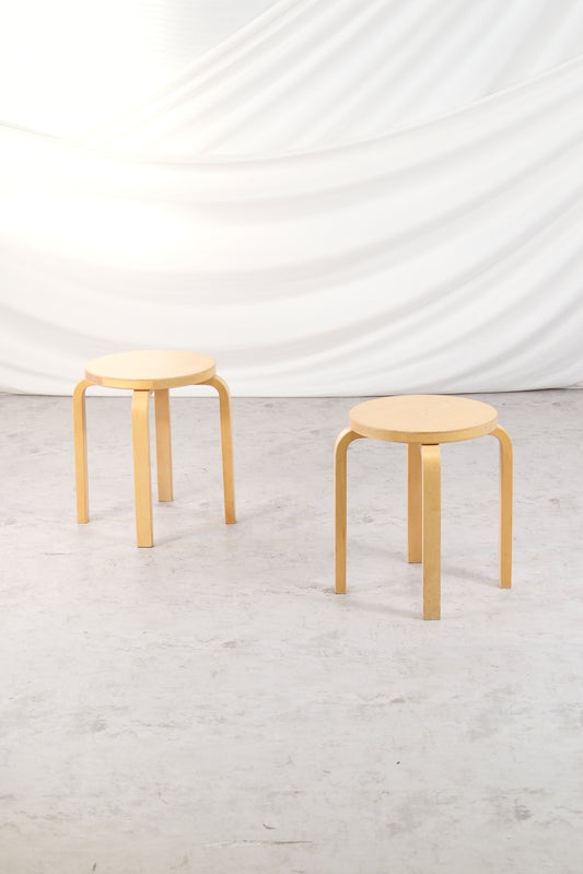 Artek E60 Stools, Birch 1980s