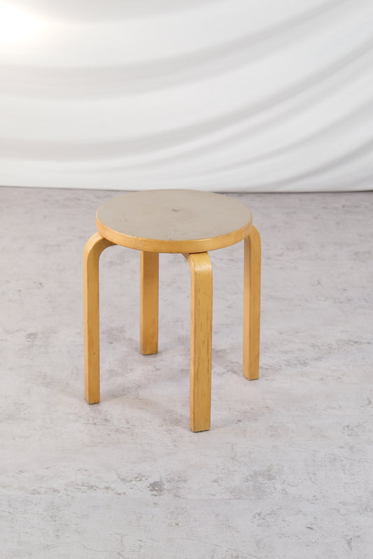 Artek E60 Stool - Grey Linoleum, 1980s
