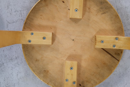 Artek E60 Stool - Grey Linoleum, 1980s