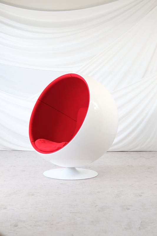 Eero Aarnio Ball Chair with Red Canvas Upholstery