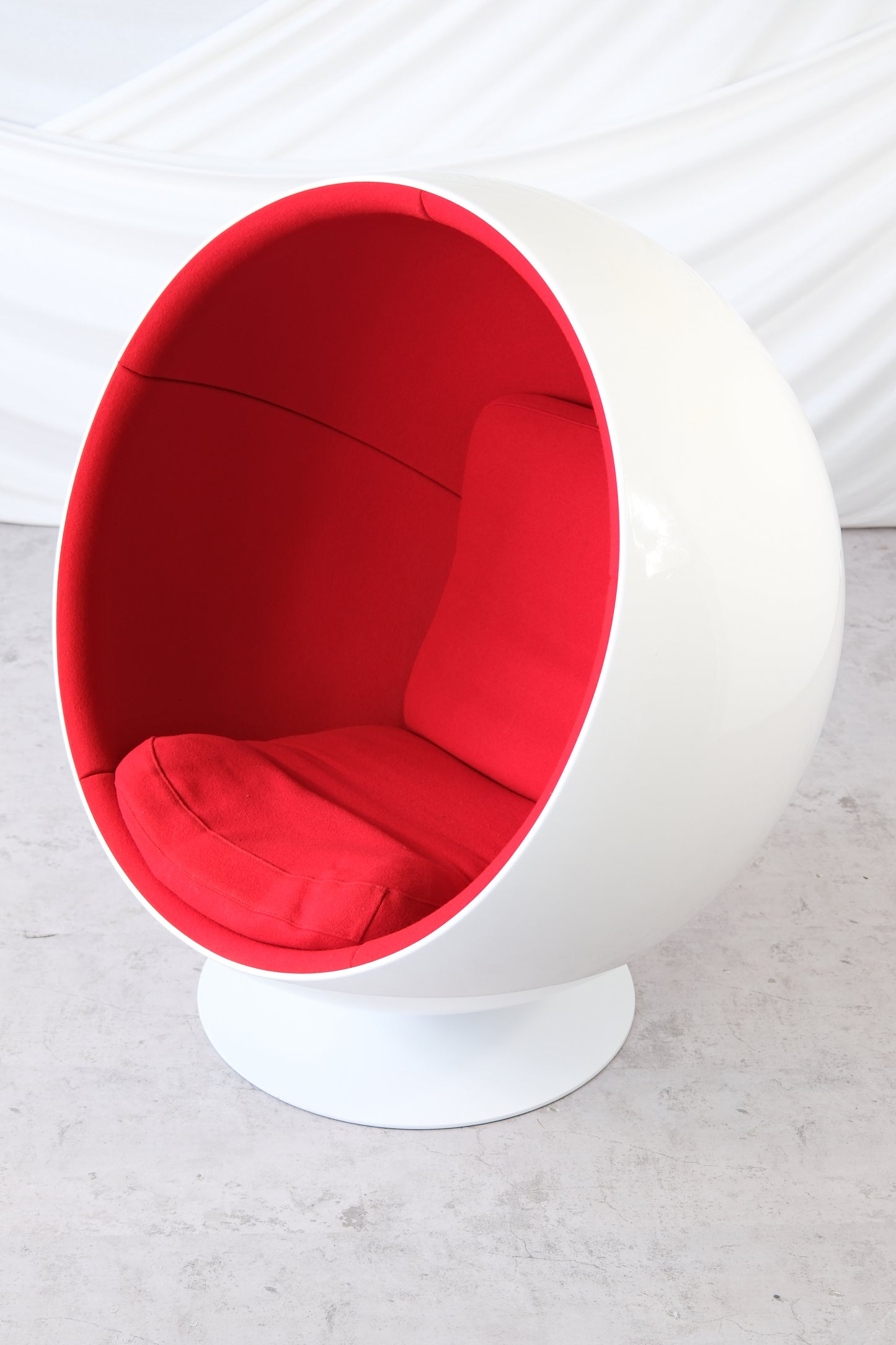Eero Aarnio Ball Chair with Red Canvas Upholstery