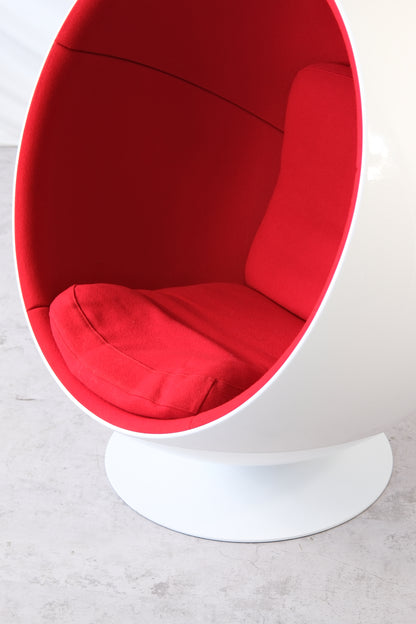 Eero Aarnio Ball Chair with Red Canvas Upholstery