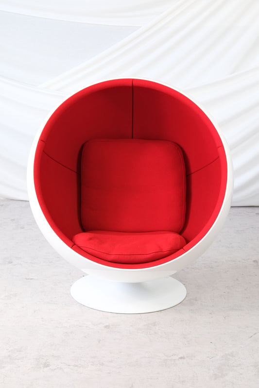 Eero Aarnio Ball Chair with Red Canvas Upholstery