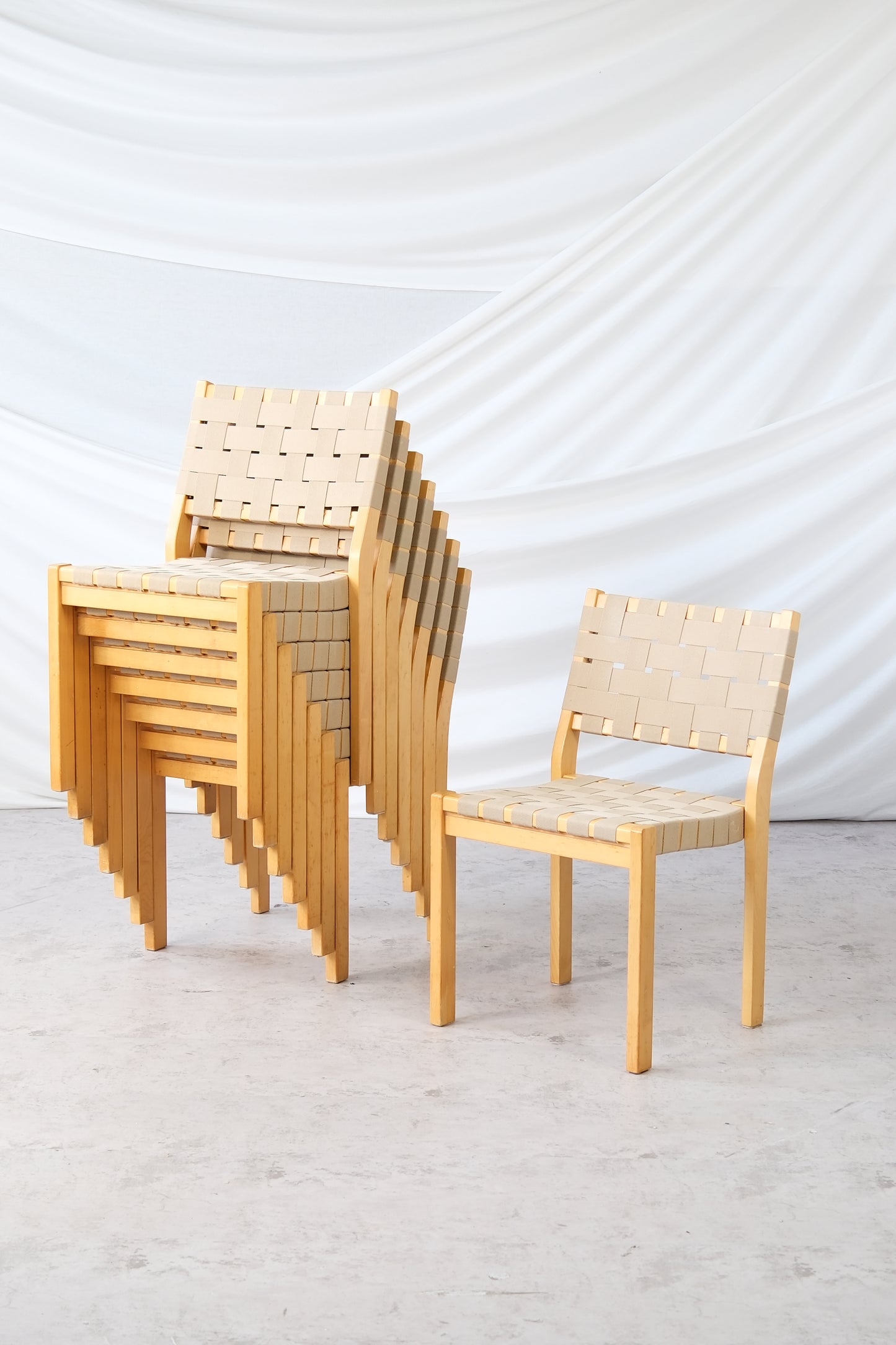 Artek 611 Chairs by Alvar Aalto (8 available)