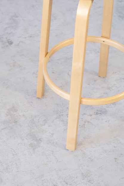 Artek 64 Bar Stools with Backrest by Alvar Aalto, 2006