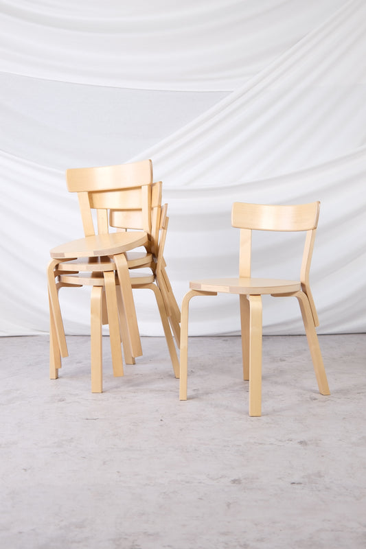 Artek 69 Chairs by Alvar Aalto