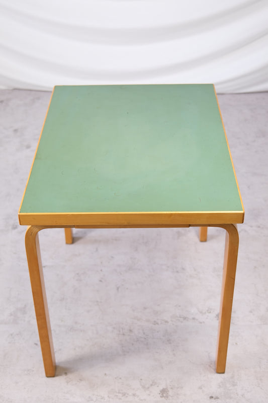 Alvar Aalto Table with Green Linoleum Top, 1950s