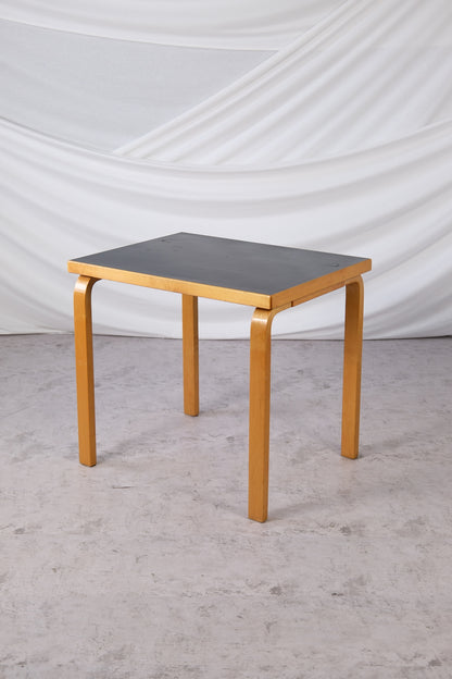 Alvar Aalto Table with Black Linoleum Top, 1950s