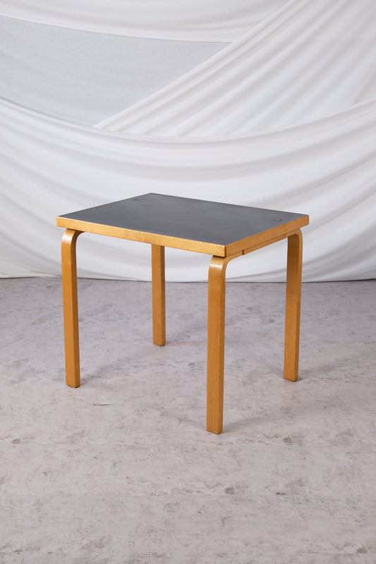Alvar Aalto Table with Black Linoleum Top, 1950s