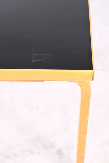 Alvar Aalto Table with Black Linoleum Top, 1950s