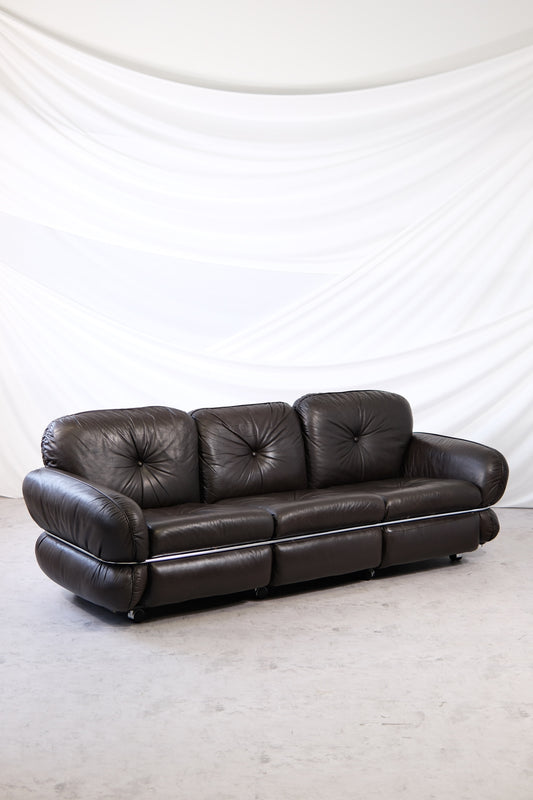 Isku “Hannibal” Brown Sofa by Kurt Hvitsjö