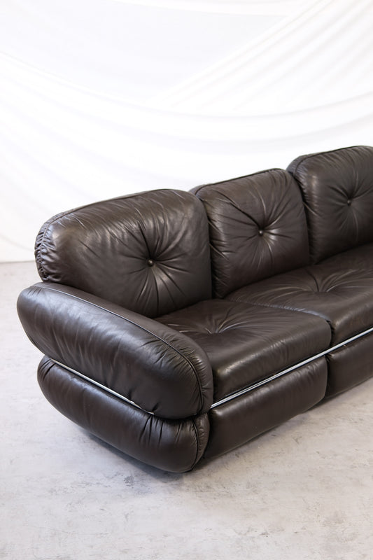 Isku “Hannibal” Brown Sofa by Kurt Hvitsjö