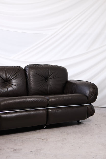 Isku “Hannibal” Brown Sofa by Kurt Hvitsjö