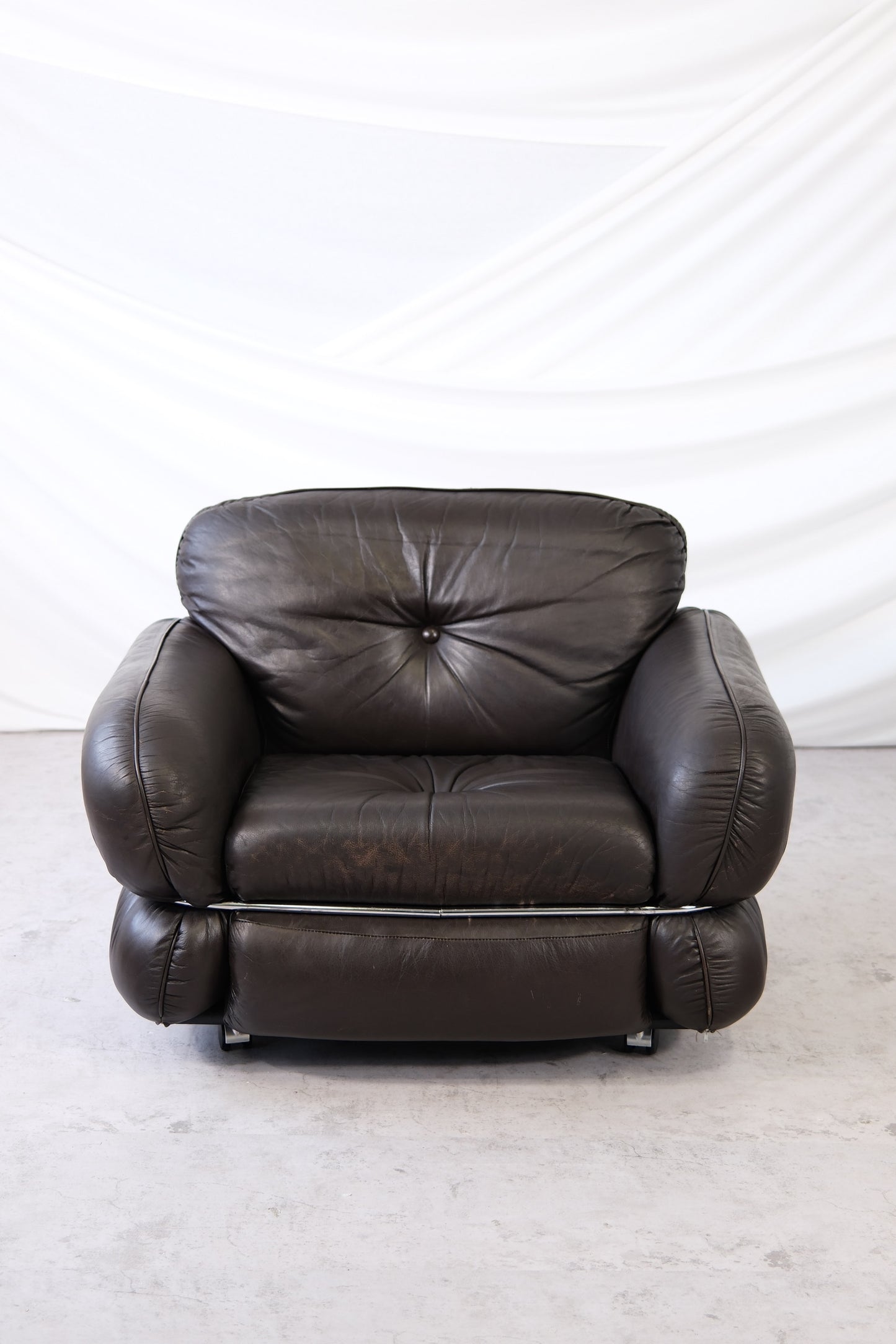 Isku “Hannibal” Brown Armchair by Kurt Hvitsjö