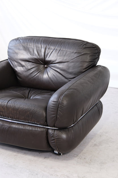 Isku “Hannibal” Brown Armchair by Kurt Hvitsjö