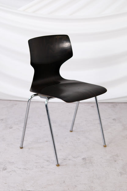 1970s Vintage Chrome and Wood Chairs