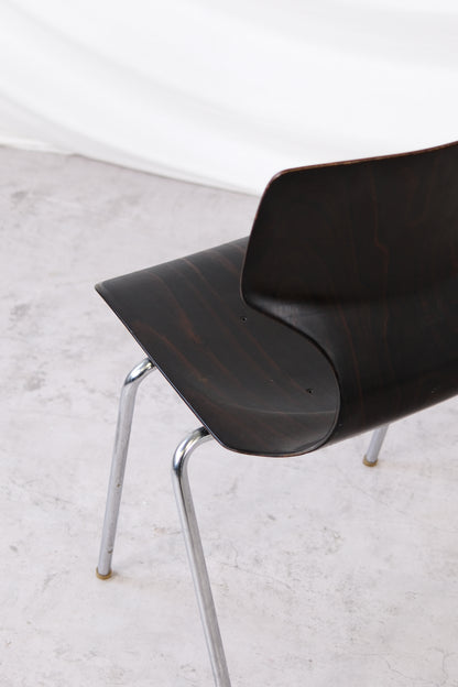 1970s Vintage Chrome and Wood Chairs