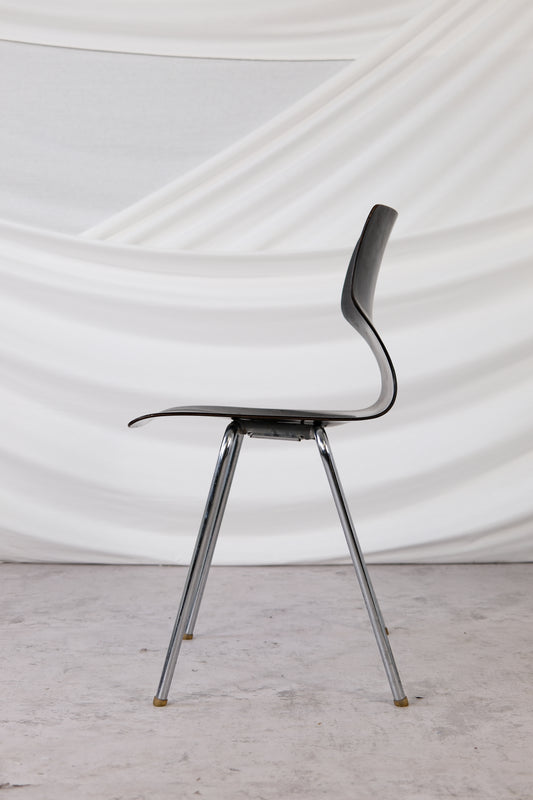 Flötotto Pagholz 1970s Vintage Chrome and Wood Chairs