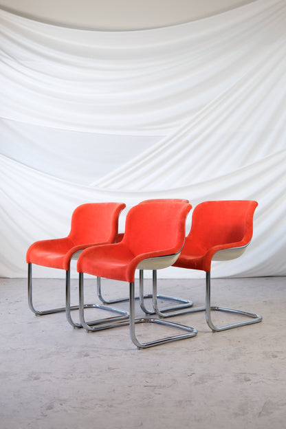 Elefantti Chairs by Esko Pajamies, Asko Finland, 1970s (orange)