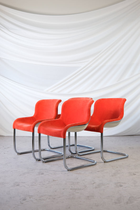 Elefantti Chairs by Esko Pajamies, Asko Finland, 1970s (orange)