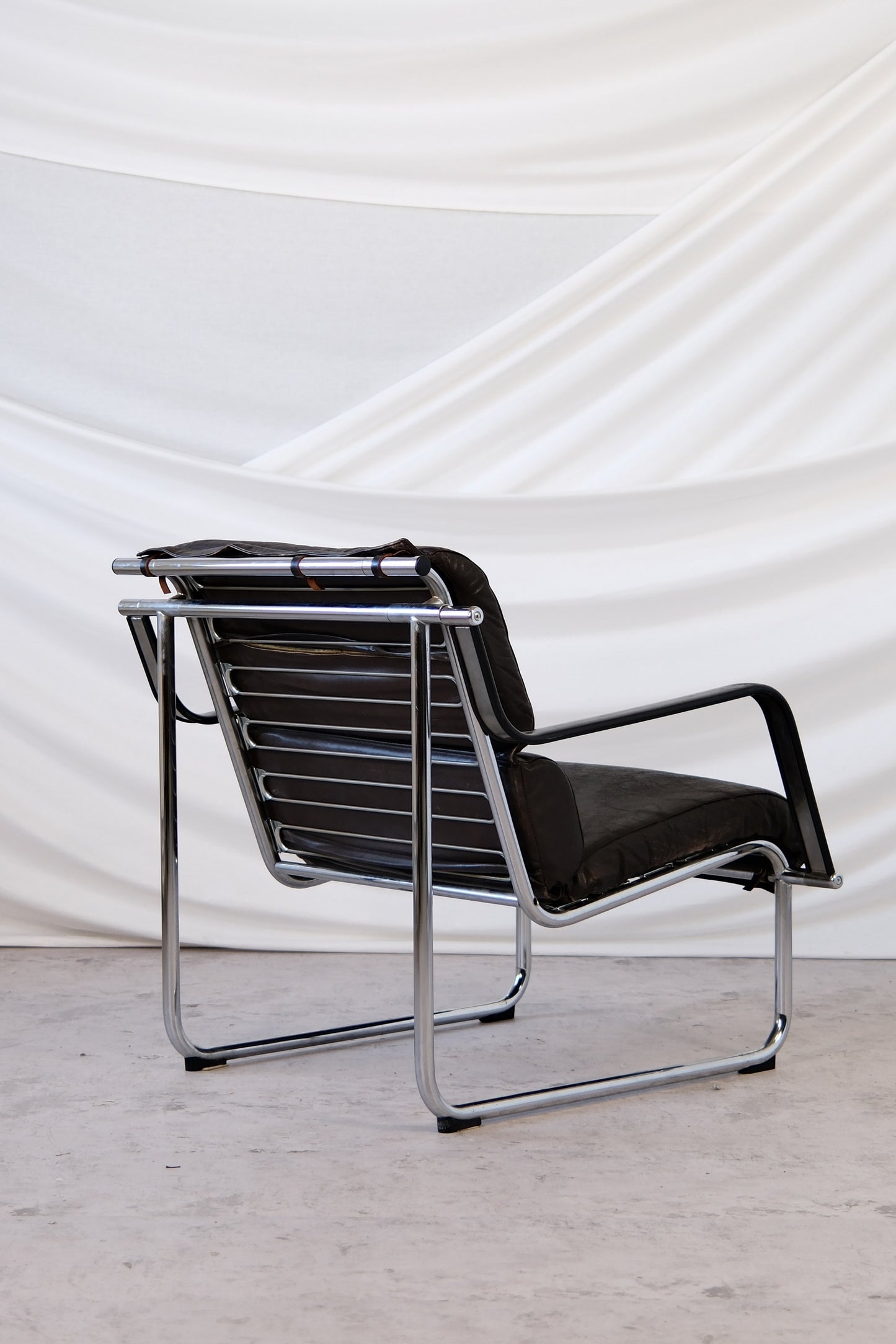 Remmi Armchairs by Yrjö Kukkapuro for Avarte Brown Leather