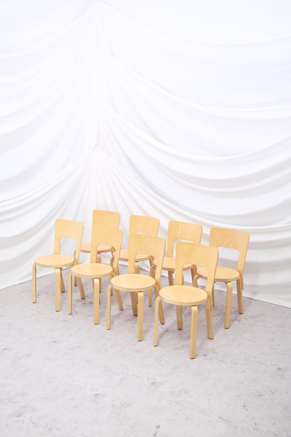 Vintage Artek 66 Chairs (8 pcs)