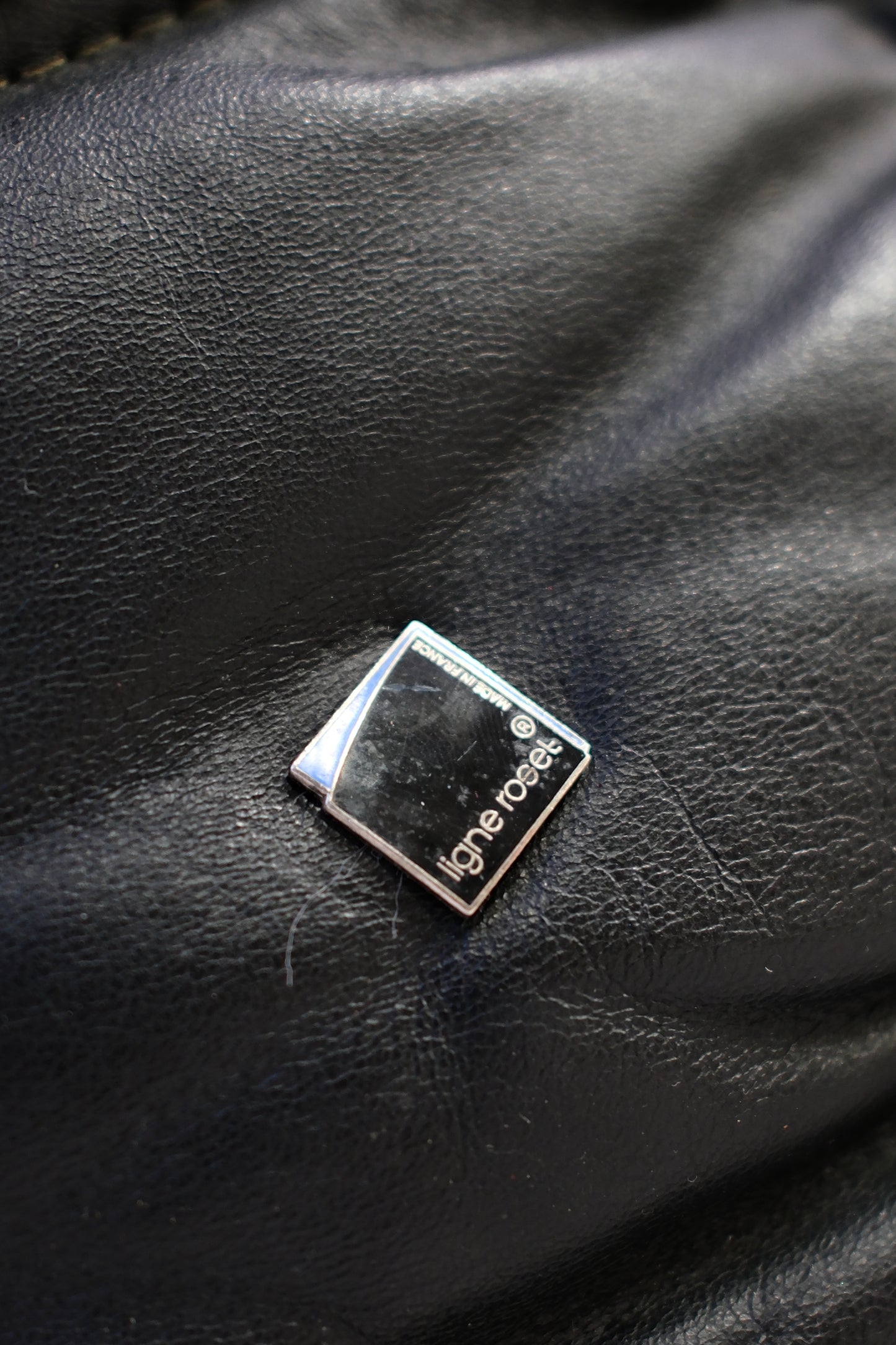 Vintage Ligne Roset Togo 3-Seater Sofa – Black Leather