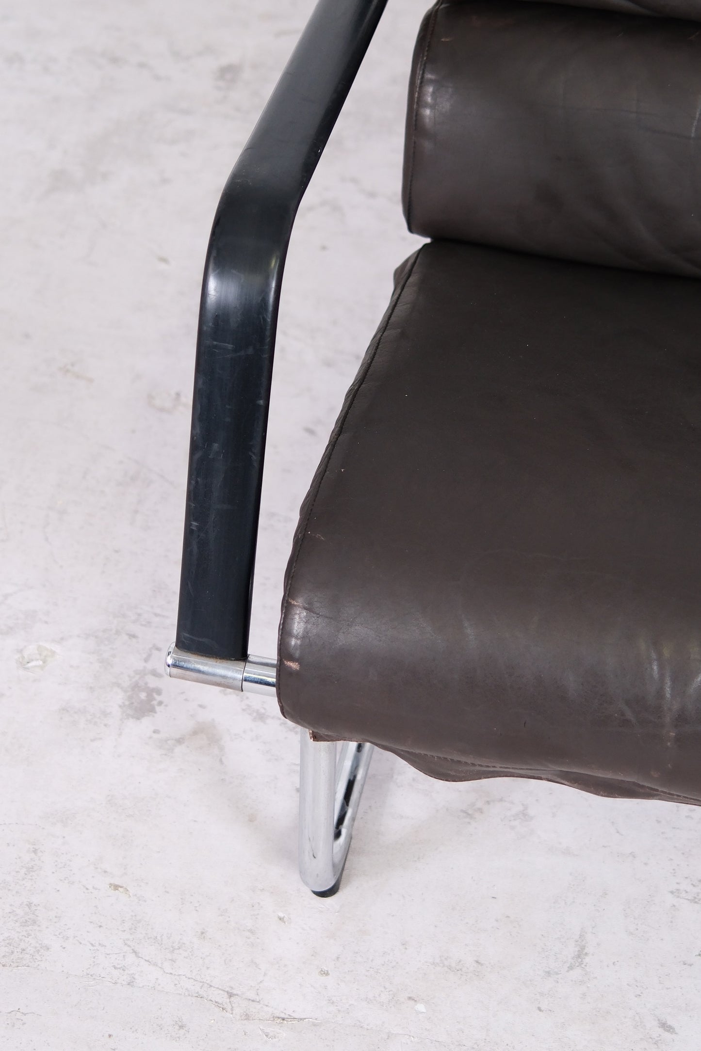 Remmi Armchairs by Yrjö Kukkapuro for Avarte Brown Leather