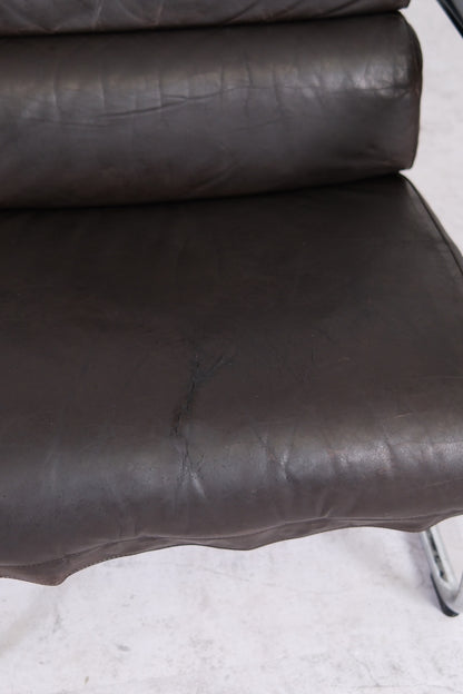 Remmi Armchairs by Yrjö Kukkapuro for Avarte Brown Leather