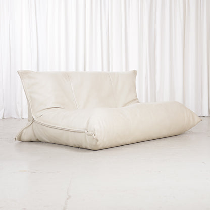 Front of Yoko cream leather sofa