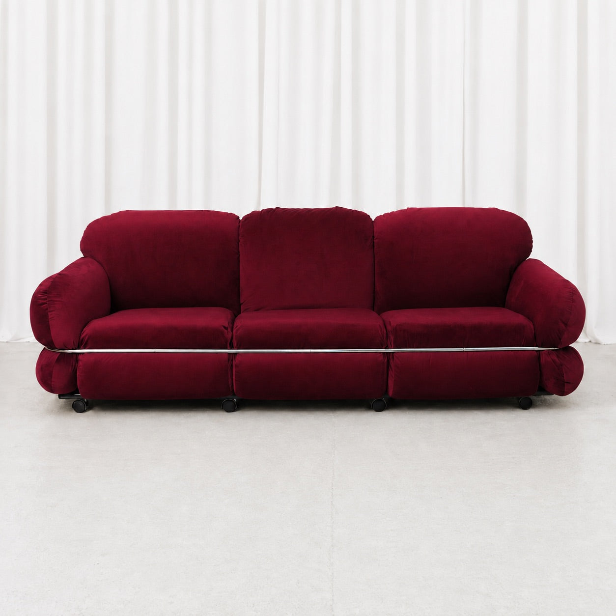 Vintage Hannibal sofa by Isku, designed by Kurt Hvitsjö. Available with custom upholstery in a selection of fabrics and colours currently in stock.