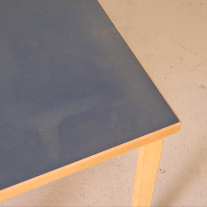 Artek Aalto Drop-Leaf Table DL81C in Dark Blue Linoleum