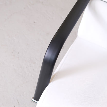 Yrjö Kukkapuro Remmi Lounge Chair and Ottoman in White Leather