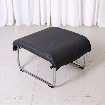 Yrjö Kukkapuro Remmi Lounge Chair and Ottoman in Black Leather